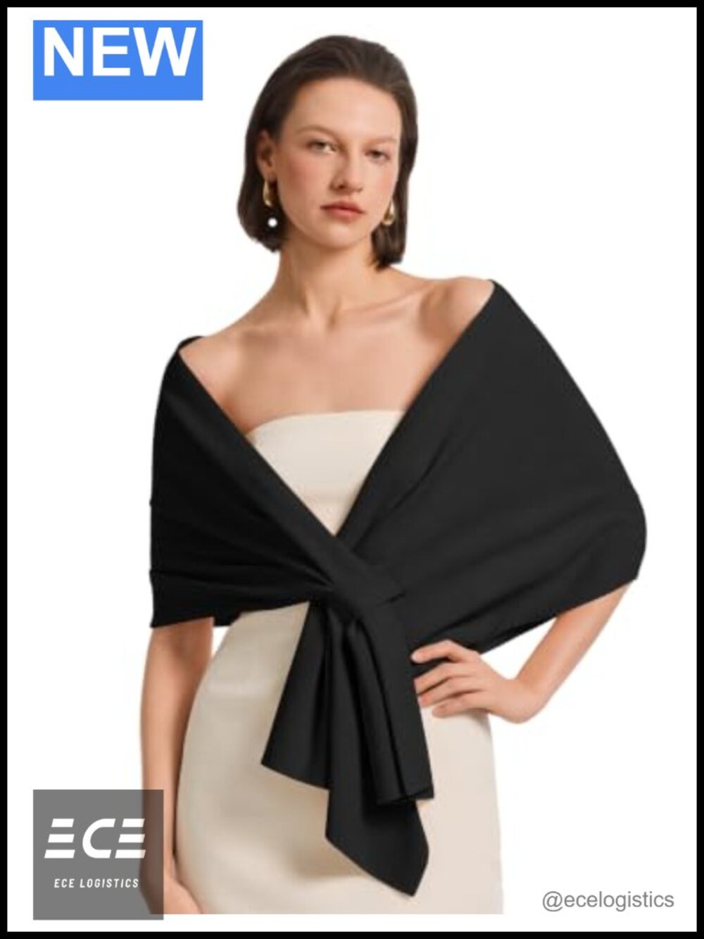 Pashmina Shawl Wrap Pull Through Evening Dress Scarf Formal Bridal